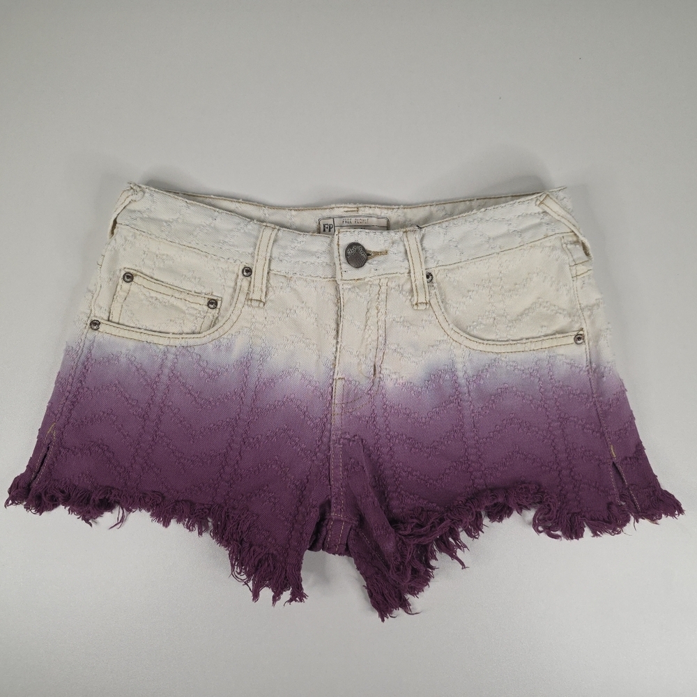 Free People Dip Dye Colorblock Ombre Cutoff Shorts Women's Size 24